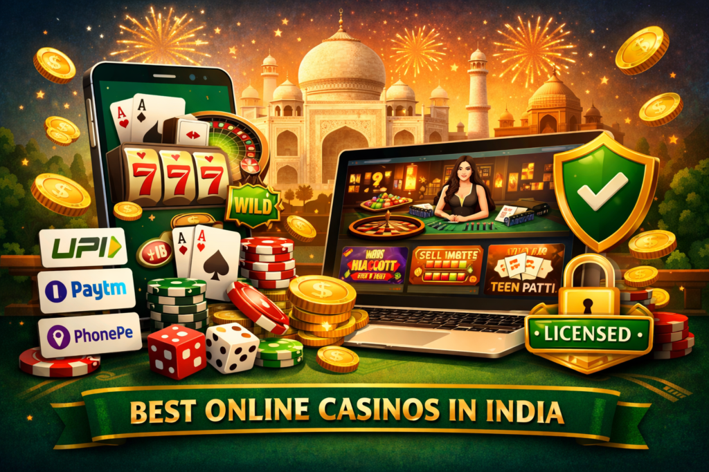 Best online casinos in Inddia with safe license and local payment options